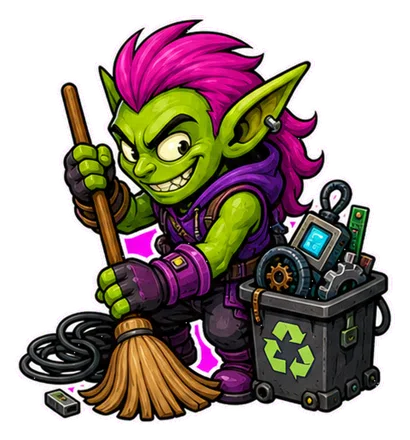 Cleaner Goblin transparent character art