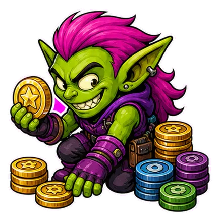 Coin Goblin transparent character art