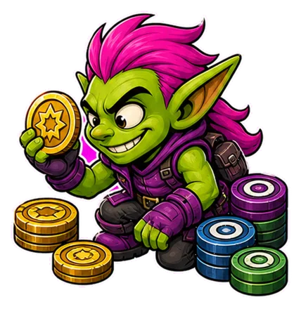 Coin Goblin transparent character art
