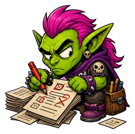 Critic Goblin transparent character art
